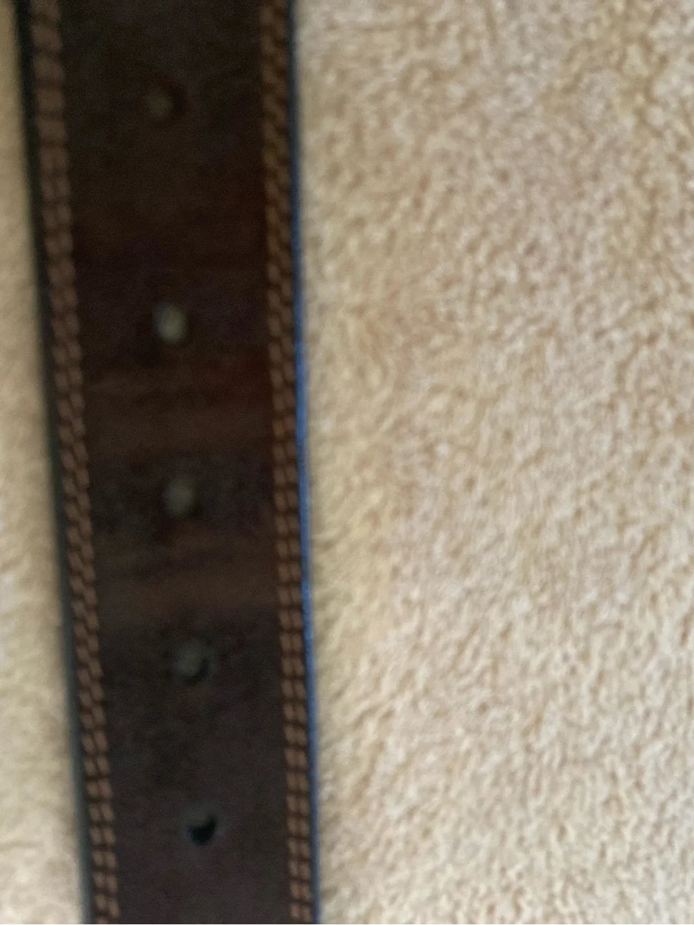 Johnston & Murphy Men's 38 Dark Brown Suede Belt - Contrast Stitch USA
